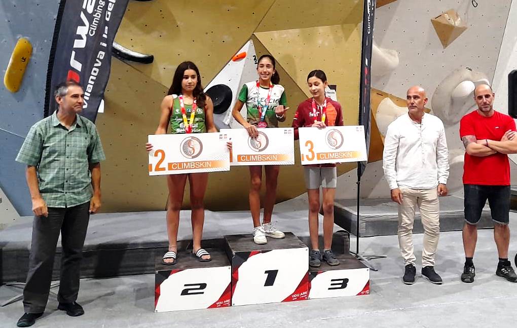 III Prueba Copa Espana de Dificultad. Podio categoría Sub 14 femenina-Celia Calvin MAD 