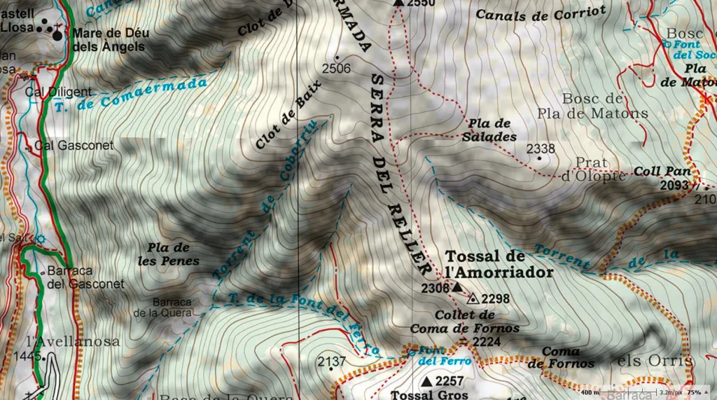 mapa topografico