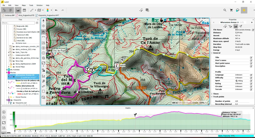 mapa topografico
